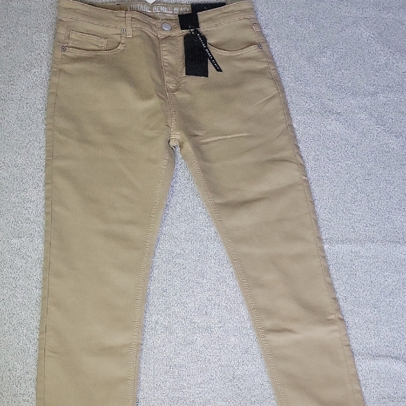 Vintage Genes Men's Slim Fit Tan Jeans Size 34W x 32L - Picture 2 of 9
